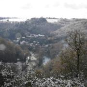 Pont de Cirou sous la neige